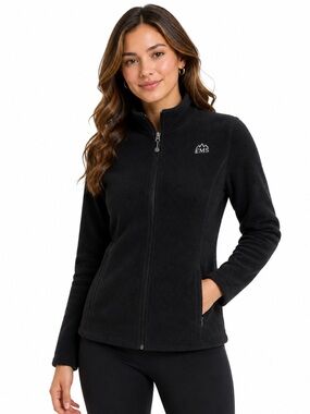Eastern Mountain Sports Women’s Polartec Black Fleece Full Zip Jacket, XS